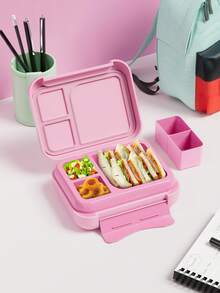 Meoky Bento Lunch Box with Removable Compartments – Leakproof Lunch Container with 5 Compartments, Reusable Meal Prep Snack Box, Portion Control Lunchbox for Kids & Adults, Ideal for School, Office, Travel & Picnic Food Storage (Pink Unicorn) - 粉色 - 查看 4