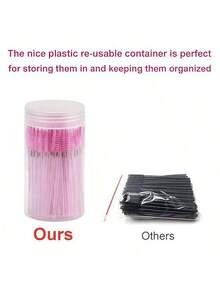 100支一次性睫毛膏刷，水晶眉刷（适用于睫毛嫁接），粉色睫毛刷（带收纳盒），眉刷，眼影刷，刷子