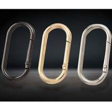 Zinc Alloy Oval & Egg-Shaped Spring Clips Set - Hardware Accessories For Luggage & Bags This Set Includes Egg-Shaped Spring Rings, Oval Track-Style Open Carabiners, And Circular Swivel Rings-All Crafted From High-Strength Zinc Alloy.
