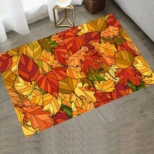 1pc Crystal Velvet Kitchen Rug, Modern Simple Non-Slip Washable Decorative Entrance Mat