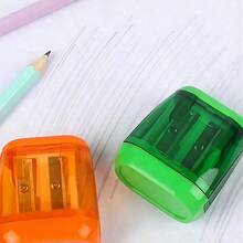2/4/6/8/PCS Manual Pencil Sharpener - Dual Hole Compact Handheld Design, Suitable For Children, Students, Classrooms, And Home Offices Christmas Gifts, New Year Gifts. Random Color Pattern