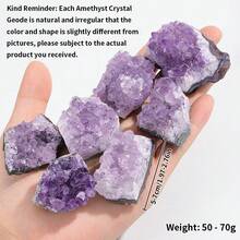30-70g Natural Amethyst Geode Cluster, Healing Crystal Stone, Amethyst Gemstone Specimen - Purple - View 10