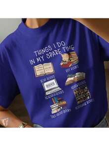 Literary Geek T-Shirt | Creative Fashion For Book And Reading Lovers - 寶藍色 - 查看 1