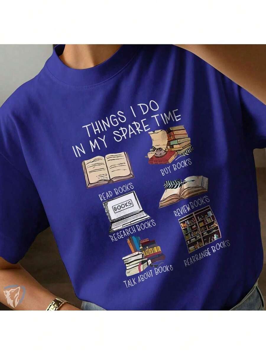 Literary Geek T-Shirt | Creative Fashion For Book And Reading Lovers - 寶藍色 - 查看 1