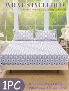 1 Sábana ajustable, Ropa de cama, Sábana ajustable, Protector de colchón, Protector de colchón suave y cómodo para la piel, Sábana ajustable para el Día de San Valentín, Sábana plana con estampado de flores de dibujos animados, Juego de ropa de cama con estampado de flores azules, Decoración del hogar, Sábana ajustable para cama individual, doble, king, queen, Regalos de ropa de cama, Lavable a máquina, Sofá