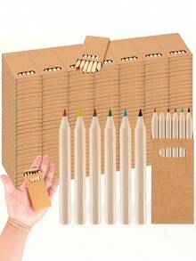 Bộ bút chì màu mini 10/8/4/2 hộp, 6 chiếc mỗi hộp, bút chì ngắn 3,5 inch, 6 màu khác nhau mỗi hộp, đã được gọt sẵn, bằng gỗ, thích hợp cho gia đình, tiệc sinh nhật, trường học, giáo viên, mỹ thuật, thủ công, học tập, vẽ, lớp học, dụng cụ nghệ thuật - Nhiều màu - Xem 14