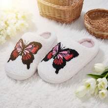 Women's Indoor Slippers - Skin-Friendly Fleece Lining, Soft & Warm, Non-Slip Rubber Sole, Lightweight, Comfortable & Breathable. Must-Have For Home! Women's Home Slippers, Fall/Winter Barefoot Slippers, Suitable For Halloween Outfits - 紅色 - 查看 2