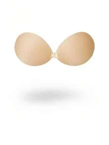 2pairs Invisible Bra Reusable Strapless Front Clasp Invisible Nipple Patches Women Backless Strapless Bra Seamless Self-Adhesive Silicone Nipple Cover Boob Pads Sticker Wedding Dress Lingerie Big Breasts And Small Breasts Are Suitable For No Stuffy Skin And No Curling. - Multicolor - View 15