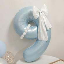 1 Bóng bay số lớn màu xanh nhạt mờ 40 inch hình nơ hình ngọc trai kích thước 0-9 dùng làm đạo cụ chụp ảnh cho tiệc sinh nhật, trang trí tiệc, bóng bay số, trang trí bóng bay năm mới, trang trí bóng bay tiệc, kỷ niệm, bóng bay trang trí đám cưới. - Màu xanh lam - Xem 14