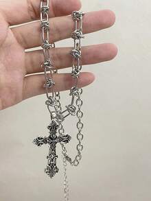 1PC Gothic Pendants Necklace For Men Couple Kpop Punk Chain Necklaces Long Korean Fashion Y2K Jewelry On The Neck Gift - 吊墜項鍊 - 查看 7