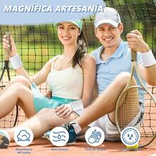 Pulseras Deportivas Antisudor (3 Pares/Algodón): Engrosadas Unisex, Ideal para Béisbol/Baloncesto/Gimnasio - Blanco - Ver 7