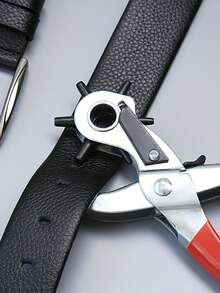 1 Kìm đục lỗ thắt lưng giả da siêu bền – Dụng cụ cầm tay bằng thép xoay có tay cầm cao su màu đỏ dành cho thắt lưng, dự án may vá & thủ công – Món quà hoàn hảo cho những người đam mê DIY, Dụng cụ đục lỗ da giả, Thiết bị làm đồ da | Dụng cụ đục lỗ hiệu quả | Dụng cụ cầm tay bền bỉ - Nhiều màu - Xem 6