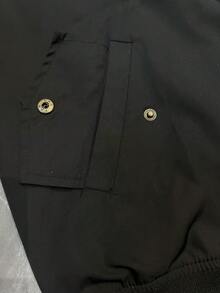 New Autumn/Winter Airport Bomber Jacket For Women, Loose Fit Slimming Design, Casual Zipper Jacket For Petite