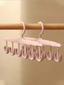 12-Hook Rotating Clothes Hanger, Space-Saving Lingerie Drying Rack, Wavy Shaped Drying Rack, Multi-Functional Clothes Hanger, Suitable For Home, Dorm, Can Be Given As Gifts To Relatives, Family, Friends, Teachers, Classmates, Suitable For Travel, Outdoor Activities, Camping, Parties, Gatherings, Beach Vacations, Can Also Be Used For Halloween, Christmas, Autumn Decoration, Storage And Organization - Multicolor - View 6