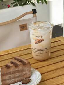 优雅的创意牛角面包图案玻璃杯，耐热饮料杯，冰咖啡杯，冰抹茶咖啡杯，果汁杯，牛奶杯 - 送给朋友的最佳礼物选择！ - 彩色 - 查看 9