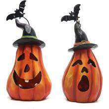 - Decoraciones de calabaza de Halloween para interiores, decoracin de Halloween, decoracin de mesa, Halloween, ventana, caja de regalo, regalo - Naranja - Ver 1