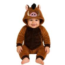 Disney Pack 3 Mameluco con gorro bordado sin pie Pumba, Mickey, Timon - Multicolor - Ver 2
