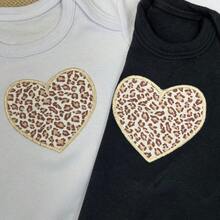 Sempre Bebê Baby Girl Clothes Set Kit, Female Bodysuit, Long Sleeve, Blogger Pants, Outfit, Leopard Heart Set - Black - View 7