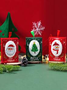 1pc Christmas Hand Towels - Soft Coral Fleece Bath & Kitchen Towels With Santa, Snowman And Tree Designs - Hanging Loop For Easy Storage - Holiday Decorations - Christmas Gift For Home, Office, Or Party Favors - Festive Bathroom Essentials, Christmas Towels
