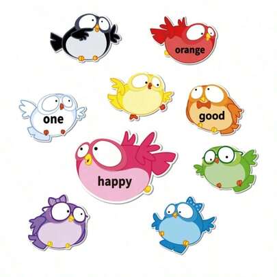 10 Peças de Cartões de Quadro Branco Dupla Face, 10 Cores, Cartões Ilustrados em Formato de Pássaro, Cartões DIY Escrevíveis, Ferramentas de Prática de Caligrafia, Jogos de Ortografia, Materiais Didáticos Interativos, Suprimentos de Aprendizagem Montessori, Atividades em Sala de Aula, Aprendizado em Casa, Papelaria de Volta às Aulas