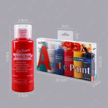 6 Bottles Of Acrylic Paint, 60ml Each, In Macaron Pearlescent Fluorescent Standard Colors. Waterproof, UV-Resistant, And Highly Opaque. Ideal For Art Students' Hand-Painted Wall Graffiti And Textured Painting Projects. Perfect As Holiday Gifts Or Graduation Presents. - 60ml - Xem 5