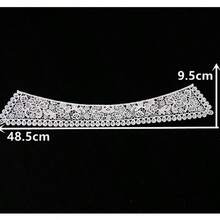 Elegant White Hollowed-Out Floral Lace Collar - DIY Dress & Shirt Decoration, Delicate Long Lace Accessory For Dresses, Blouses, Jackets - Versatile Fashion Embellishment, Laces For Clothes, Blouse Decoration, Intricate Pattern, Fine Craftsmanship, Vintage Style Lovers