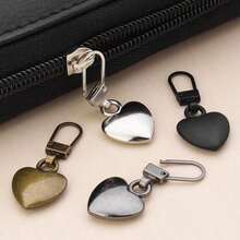 5-Piece Heart-Shaped Zipper Puller, Universal Zipper Replacement Puller, Suitable For Down Jackets, Backpacks, Handbags, Coats, Multi-Color - Multicolor - View 1