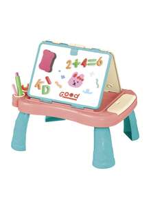 Pizarra blanca y pizarra negra de doble cara (tablero de dibujo 2 en 1 para niños + tablero de dibujo para enseñar) - Herramienta de dibujo interactiva para padres e hijos, adecuada para niños y niñas, útil como regalo de Navidad/Halloween/Pascua/cumpleaños