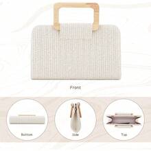 Straw Clutch Purses Women Summer Beach Bag Woven Evening Handbags Top Handle Shoulder Bag Vacation - 開始 - 查看 11