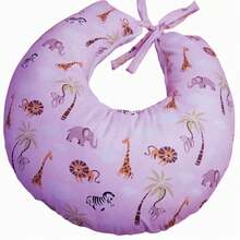 Nursing Pillow Cover Refill Model In Printed Fabric - Pink - View 4
