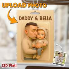 Catygift Trang trí xe hơi Giáng sinh bằng ảnh gia đình theo yêu cầu, đồ trang trí treo xe hơi cá nhân hóa cho cặp đôi hoặc gia đình, quà Giáng sinh cho bố mẹ, đồ trang trí treo xe hơi bằng ảnh độc đáo, tạo không khí ấm áp, làm mới ngôi nhà vào mùa thu, trang trí Giáng sinh, sự hòa thuận gia đình. - Như được hiển thị - Xem 4