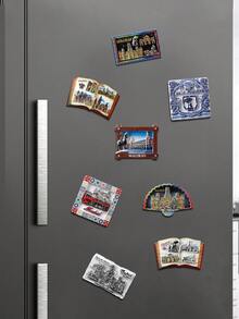 1pc Craft Scenic Refrigerator Magnet, Souvenir Refrigerator Magnet With Unique Features From Different Countries And Regions, 3D Craft Home Decor Refrigerator Magnet - Multicolor - View 10