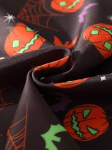 12 peças/pacote Calcinhas Sem Costura Femininas de Halloween com Estampa de Abóbora e Caveira