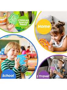 1/2/3/4/8PCS Squishy Sensory Fidget Toys For Kids - Autism Sensory Quiet Fidget For Classroom Students Autistic Children Special Needs, Anxiety Relief For Calm Down, Squeeze Sensory Tube Easter Basket Essentials Classroom Prizes, Birthday Gifts, And Festival Gift Bag Fillers