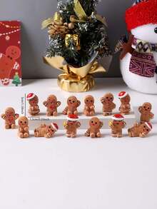 5pcs/8pcs/10pcs/15pcs Gingerbread Decoration Accessories, Christmas Car Decor, Dollhouse Accessories, Home Decor Gifts, Gingerbread Decorations, Christmas Decorations, Christmas Party, Christmas Gifts, Holiday, Winter - Multicolor - View 3