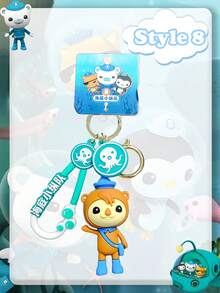 OCTONAUTS Decorações de festa de Ação de Graças, Natal e Halloween com tema OCTONAUTS, chaveiros genuínos em formato de personagens dos Octonauts, pingentes de animais fofos, decorações de bolsa, chaveiros de carro e presentes de festa de festival para troca mútua