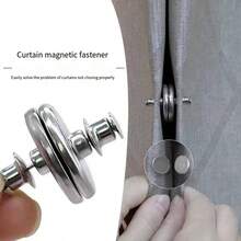 32 pièces Crochet magnétique en métal moderne, convient pour les rideaux, boucle magnétique murale facile à installer, utilisé pour les rideaux de douche, l'étanchéité des coutures, les autocollants muraux et de porte.