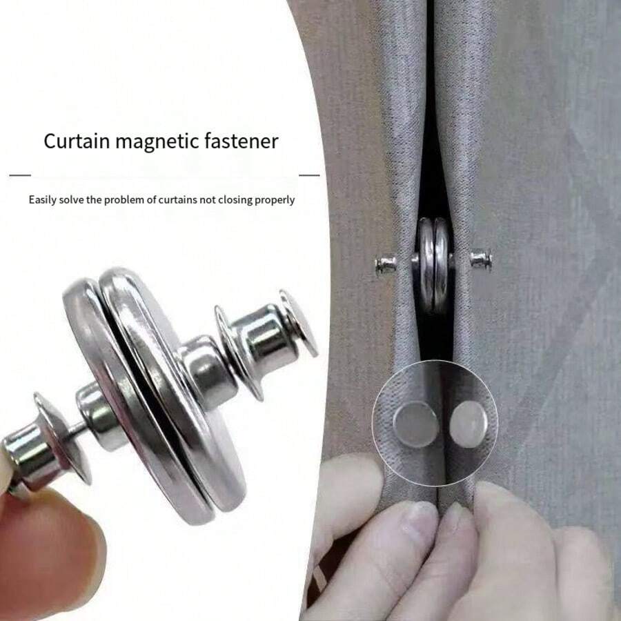 32 pièces Crochet magnétique en métal moderne, convient pour les rideaux, boucle magnétique murale facile à installer, utilisé pour les rideaux de douche, l'étanchéité des coutures, les autocollants muraux et de porte.