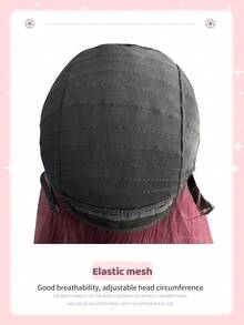 1顶带刘海的耐热合成假发，长直红发，24英寸，纤维材质，适合日常佩戴和派对，高度逼真。 - 紅色 - 查看 7