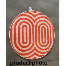 1pc Round Decorative Rug, Suitable For Living Room, Bedroom, Sofa, Coffee Table, Home Decor, Indoor And Outdoor - Multicolor - View 8