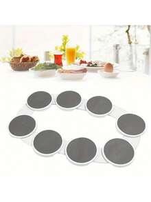 Obrotowy stół jadalny 360° - regulowany i rozkładany do stołów prostokątnych, idealny do kuchni i jadalni, łatwy montaż, kolor biały/czarny Ze względu na skomplikowany proces produkcji na powierzchni mogą pozostać drobne ślady, które jednak nie wpłyną na użytkowanie i estetykę.