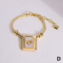 1pc 18K Gold Plated Vintage Religious Christian San Benito Cross Virgin Mary Tiny Bead Handmade Accessories Women Bracelets