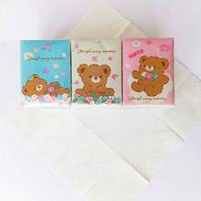3/6/9/18 Packs Bear White Napkin; Handkerchief Paper; Mini Pack Tissue Paper; Portable Cute Facial Tissue.Random Color