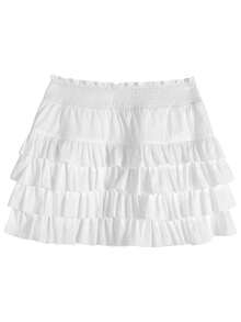 2025 Spring/Summer Layered Design Chic Women's Mini Skirt - White - View 6