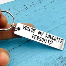 1pc Stainless Steel Keychain - "You Are My Love" Engraved Message, 304 Stainless Steel Keyring With Clip, Ideal Gift For Him Or Her On Valentine's Day, Humorous Accessory | Meaningful Message | Durable Keychain