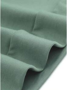 Women'S 1986 Limited Edition Double-Sided Print Sweatshirt - Olive Green Casual Pullover With Bold Black Number Design, Soft Polyester Blend For Fall & Winter, Ladies Sweaters - 墨綠色 - 查看 5