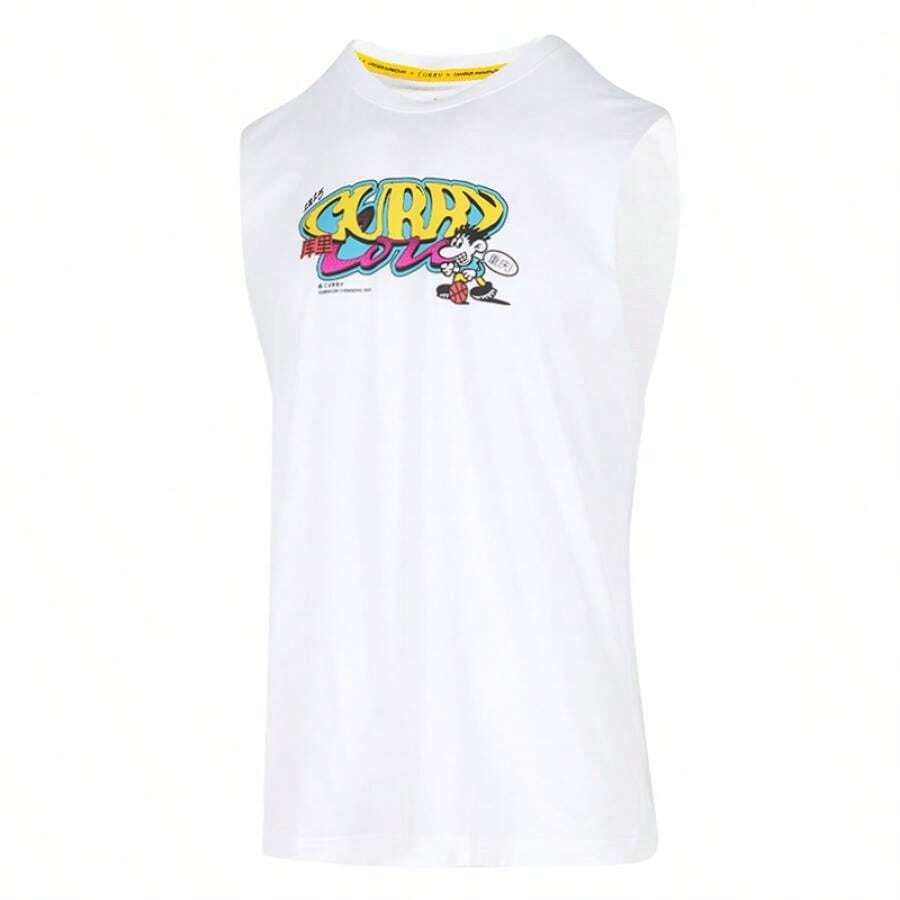 Men's Sleeveless Curry Con Graphics SL Basketball Jersey, Sports Training Vest 6016100-100 - 6016100-100 - View 1