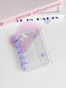 M5 Clear Ring Binder Set, 10pcs Double-Sided Sleeves, Refill Papers, DIY Binder Notebook Set, Seal, Cute Stickers, Otaku Event, Sticker Notebook, Sticker Book, Sticker Bookshelf, Sticker Book Refill, Transparent Sticker Book Binder