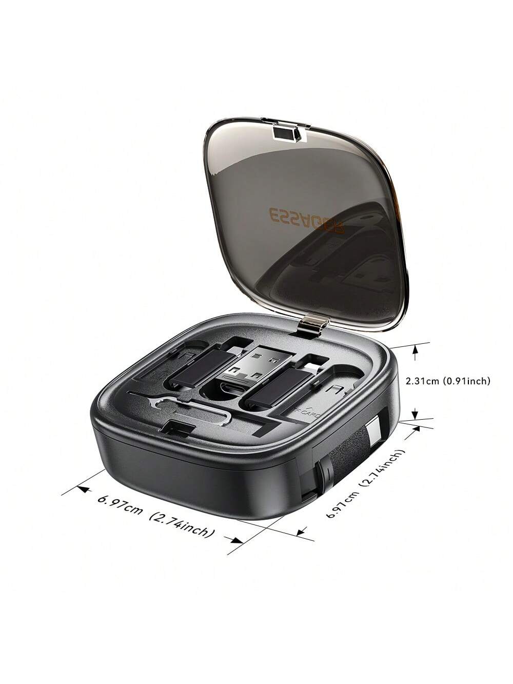 ESSAGER كبل شحن وبيانات نوع C إلى نوع C 60 واط مع...