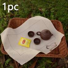 1pc/6pcs French Minimalist Beige Placemat, Vintage Nordic Tea Towel, Food Photography Backdrop Cloth